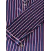 Mens Basic Striped Silk Thin Long Sleeve Home Casual Pajama Set