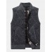 Mens Knitted Zip Up Slant Pocket Casual Sleevless Vests