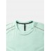 Men Plain High Elasticity Crew Neck Casual Short Sleeve Soft T  Shirts